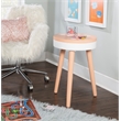 Pemberly Row Modern Wood Side Table in Orange