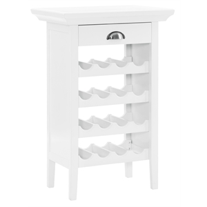 pemberly row coastal wood wine cabinet in white