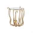 Pemberly Row Transitional Metal Octopus Table in Gold