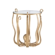 Pemberly Row Transitional Metal Octopus Table in Gold