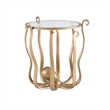 Pemberly Row Transitional Metal Octopus Table in Gold