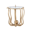 Pemberly Row Transitional Metal Octopus Table in Gold