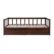 Pemberly Row Contemporary Pine Wood Daybed in Espresso