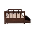 Pemberly Row Contemporary Pine Wood Daybed in Espresso