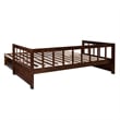 Pemberly Row Contemporary Pine Wood Daybed in Espresso
