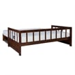 Pemberly Row Contemporary Pine Wood Daybed in Espresso