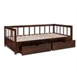 Pemberly Row Contemporary Pine Wood Daybed in Espresso