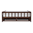 Pemberly Row Contemporary Pine Wood Daybed in Espresso