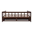 Pemberly Row Contemporary Pine Wood Daybed in Espresso