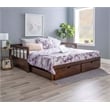 Pemberly Row Contemporary Pine Wood Daybed in Espresso