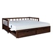 Pemberly Row Contemporary Pine Wood Daybed in Espresso