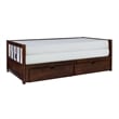 Pemberly Row Contemporary Pine Wood Daybed in Espresso