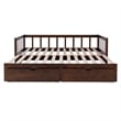 Pemberly Row Contemporary Pine Wood Daybed in Espresso