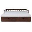 Pemberly Row Contemporary Pine Wood Daybed in Espresso