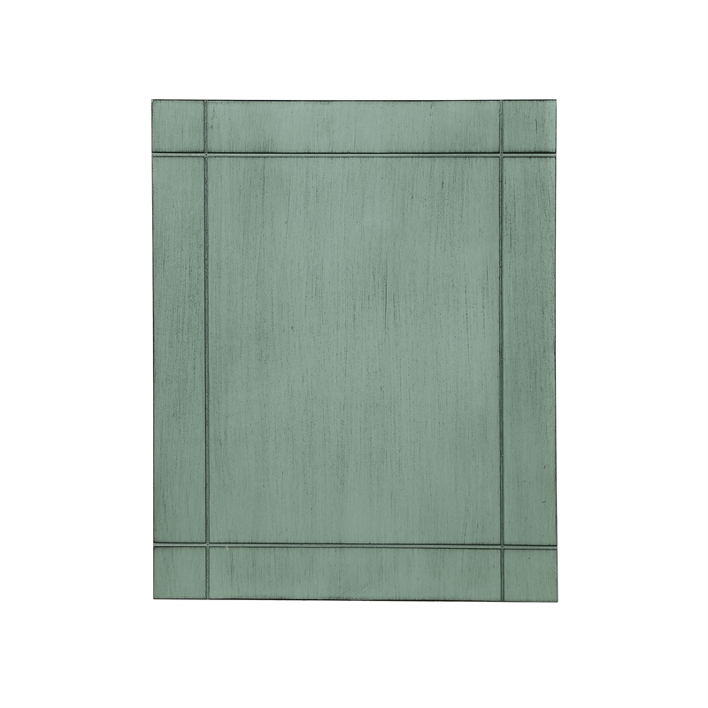 Pemberly Row Transitional Wood Side Table in Teal Blue