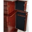 Pemberly Row Contemporary Wood Jewelry Armoire in Cherry