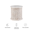 Pemberly Row Contemporary Mango Wood Side Table in White