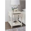 Pemberly Row Transitional Solid Wood Side Table in White