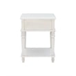Pemberly Row Transitional Solid Wood Side Table in White