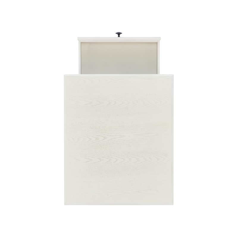 Pemberly Row Transitional Solid Wood Side Table in White