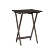 Pemberly Row Transitional Five Piece Wood Tray Table Set in Gray