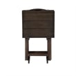 Pemberly Row Transitional Five Piece Wood Tray Table Set in Gray