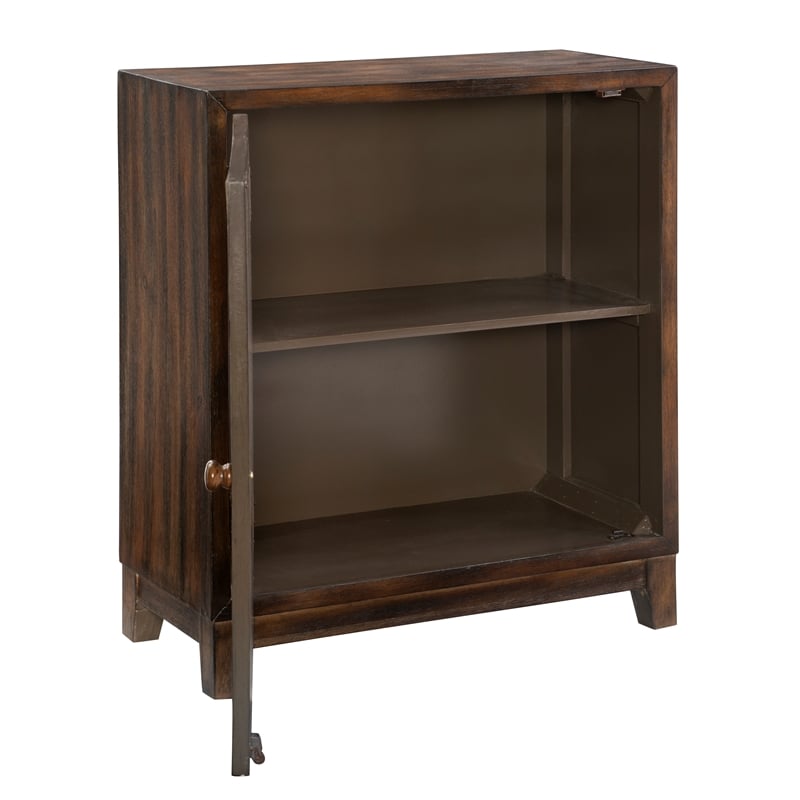 Pemberly Row Traditional Wood Accent Cabinet in Dark Brown