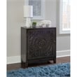 Pemberly Row Transitional Veneer Wood Accent Cabinet in Dark Gray