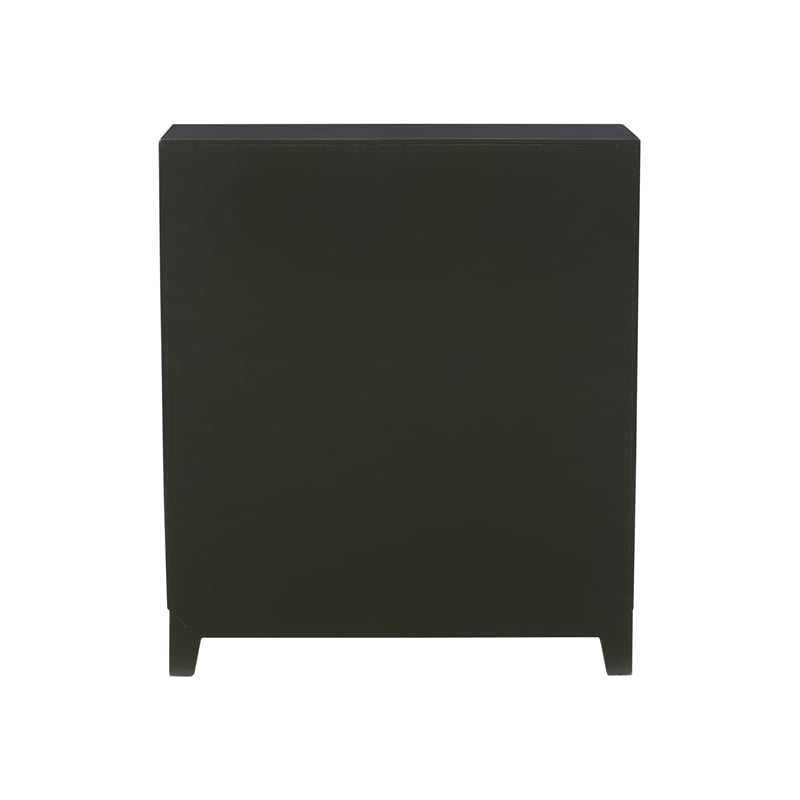 Pemberly Row Transitional Veneer Wood Accent Cabinet in Dark Gray