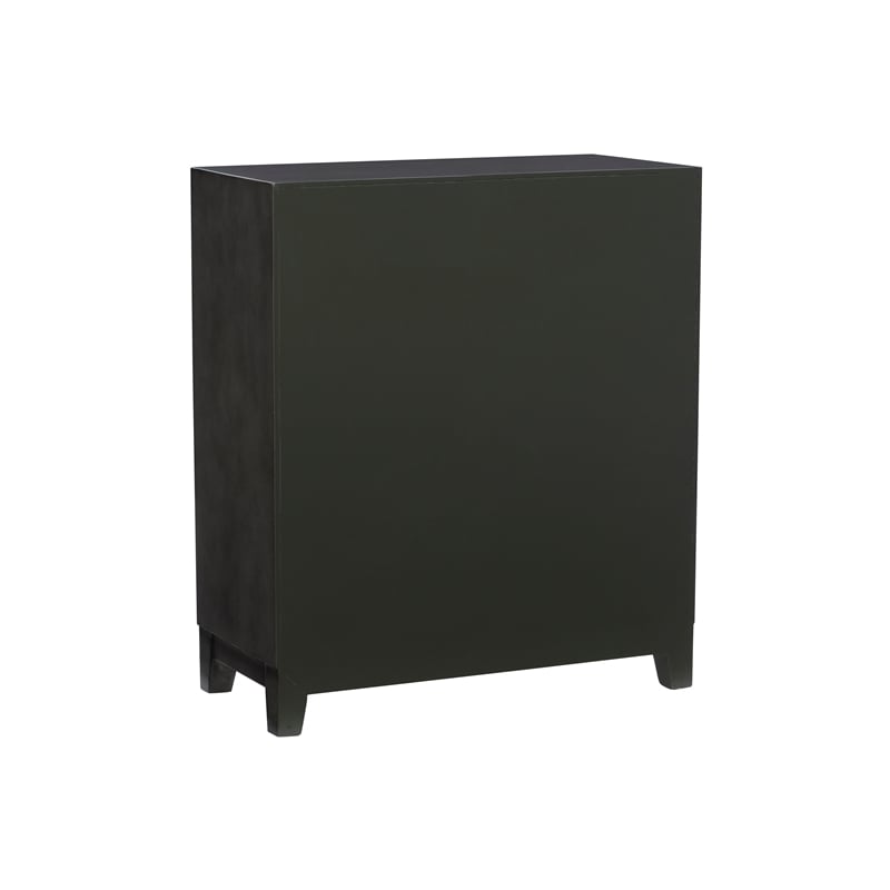 Pemberly Row Transitional Veneer Wood Accent Cabinet in Dark Gray