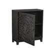 Pemberly Row Transitional Veneer Wood Accent Cabinet in Dark Gray