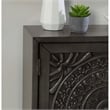 Pemberly Row Transitional Veneer Wood Accent Cabinet in Dark Gray