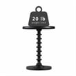 Pemberly Row Farmhouse Round Spindle Wood Accent Table in Black