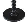Pemberly Row Farmhouse Round Spindle Wood Accent Table in Black