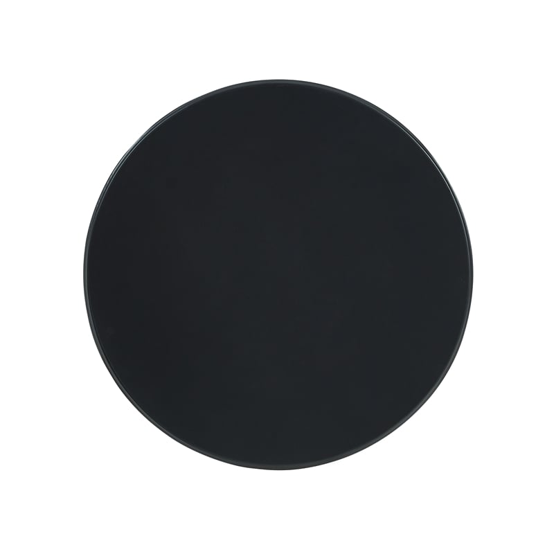 Pemberly Row Farmhouse Round Spindle Wood Accent Table in Black
