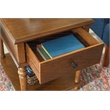 Pemberley Row Solid Wood Hazelnut Brown Side Table Rectangular 20