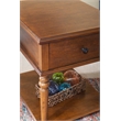 Pemberley Row Solid Wood Hazelnut Brown Side Table Rectangular 20