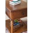 Pemberley Row Solid Wood Hazelnut Brown Side Table Rectangular 20