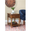 Pemberley Row Solid Wood Hazelnut Brown Side Table Rectangular 20