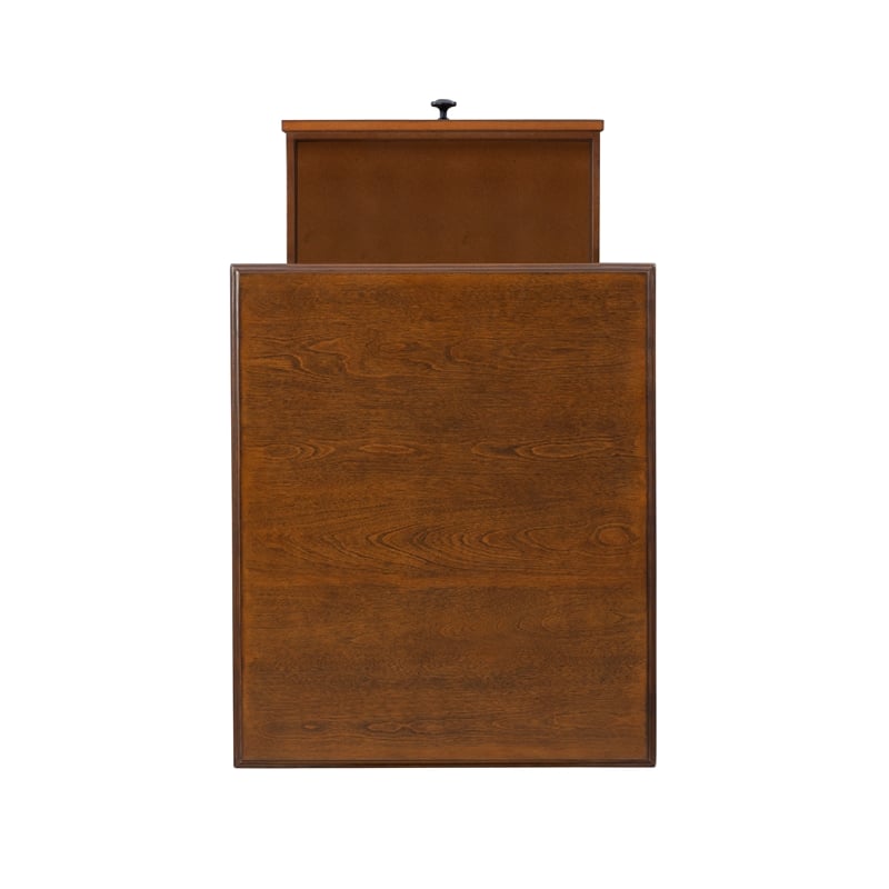 Pemberley Row Solid Wood Hazelnut Brown Side Table Rectangular 20