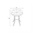 Pemberly Row Transitional Metal and Wood Pub Table in Pewter