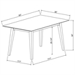 Pemberly Row Modern Six Piece Wood Dining Set in Natural Brown