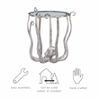 Pemberley Row Aluminum and Glass Silver Table Round Hand Crafted 20