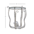 Pemberley Row Aluminum and Glass Silver Table Round Hand Crafted 20