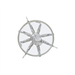 Pemberley Row Aluminum and Glass Silver Table Round Hand Crafted 20