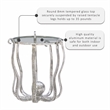 Pemberley Row Aluminum and Glass Silver Table Round Hand Crafted 20
