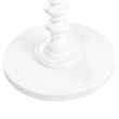 Pemberly Row Traditional Round Spindle Wood Accent Table in White