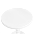 Pemberly Row Traditional Round Spindle Wood Accent Table in White