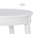 Pemberly Row Round Contemporary Wood End Table with Shelf in White