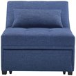 Pemberly Row Contemporary Microfiber Fabric Convertible Sofa Bed in Blue